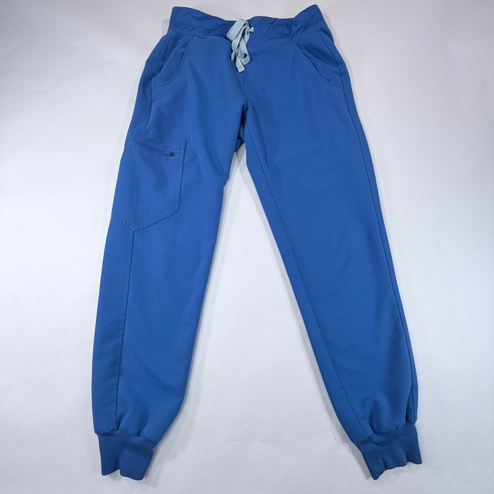 FIGS Zamora Jogger Scrub Pants XS/P Blue Technical Nursing Medical Hospital